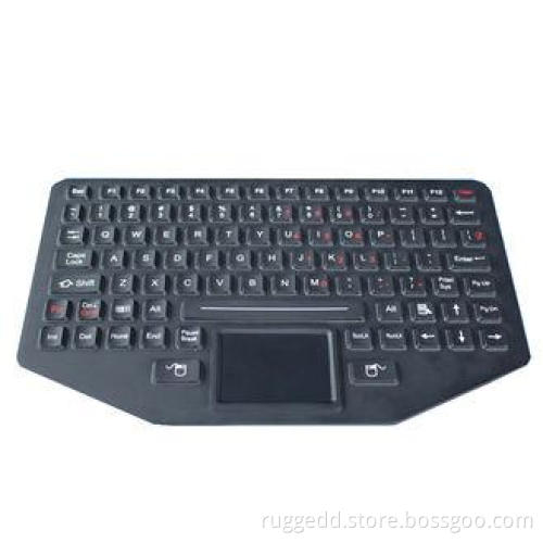 89 key Silicone Sealed & ruggedized keyboard with touchpad